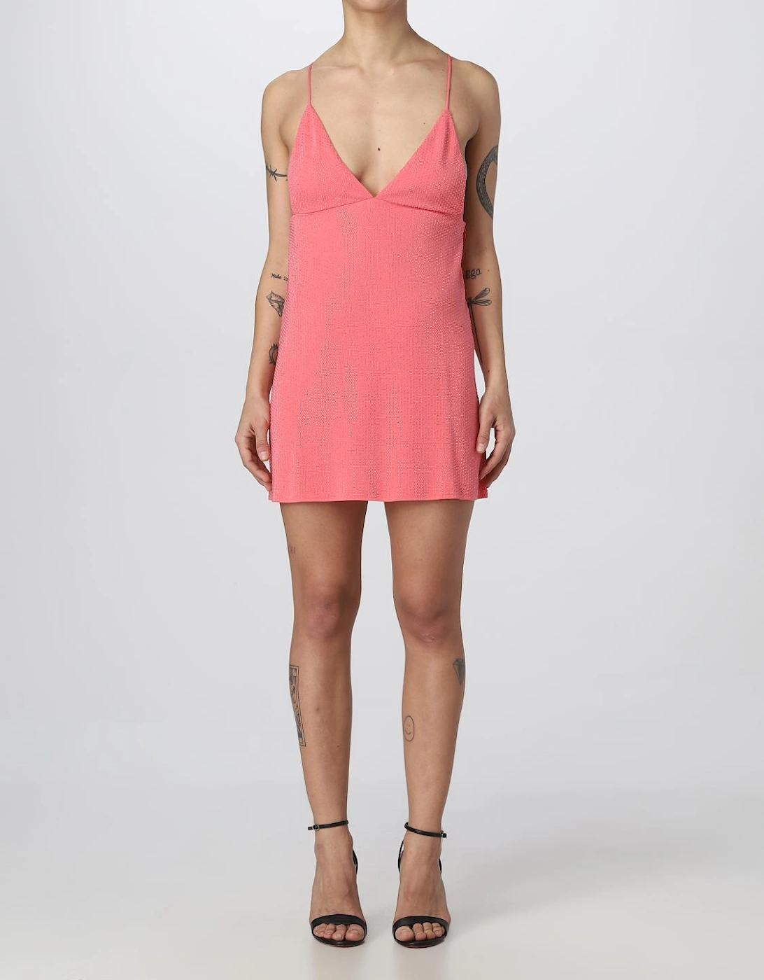 Velvet Mini Dress Crystal Embellished