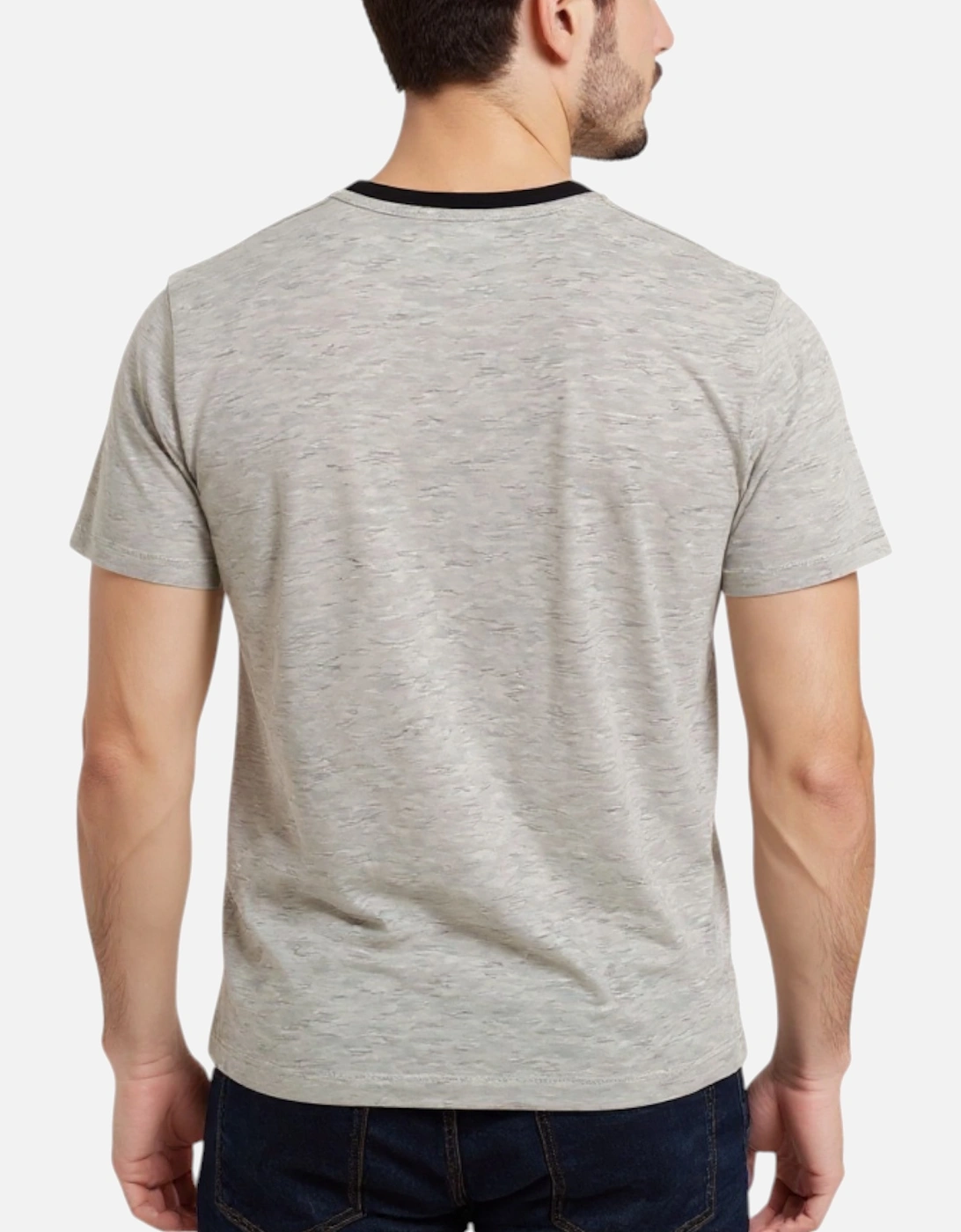 Mens T Shirts Crew Neck Regular Fit Cotton Tino Tee Black Beige