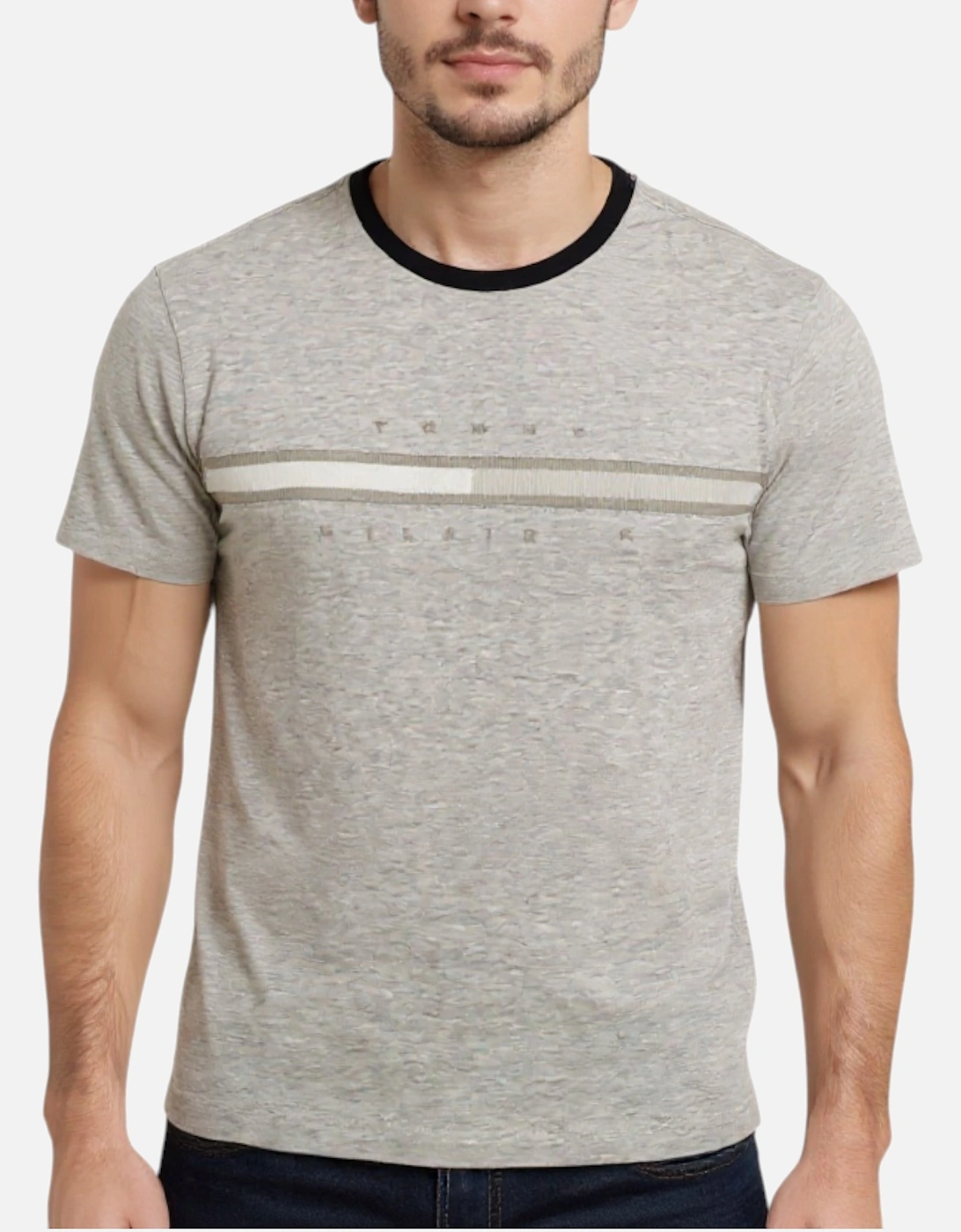 Mens T Shirts Crew Neck Regular Fit Cotton Tino Tee Black Beige, 6 of 5