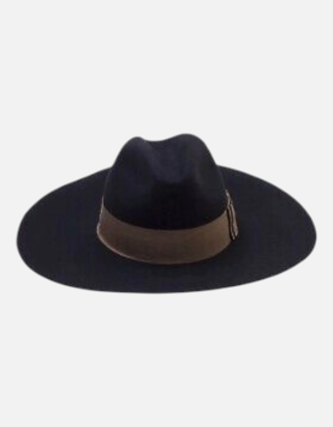 Womens Hat Chicchet Cappello Cap Black Summer Wool Wide BRIM Hats New