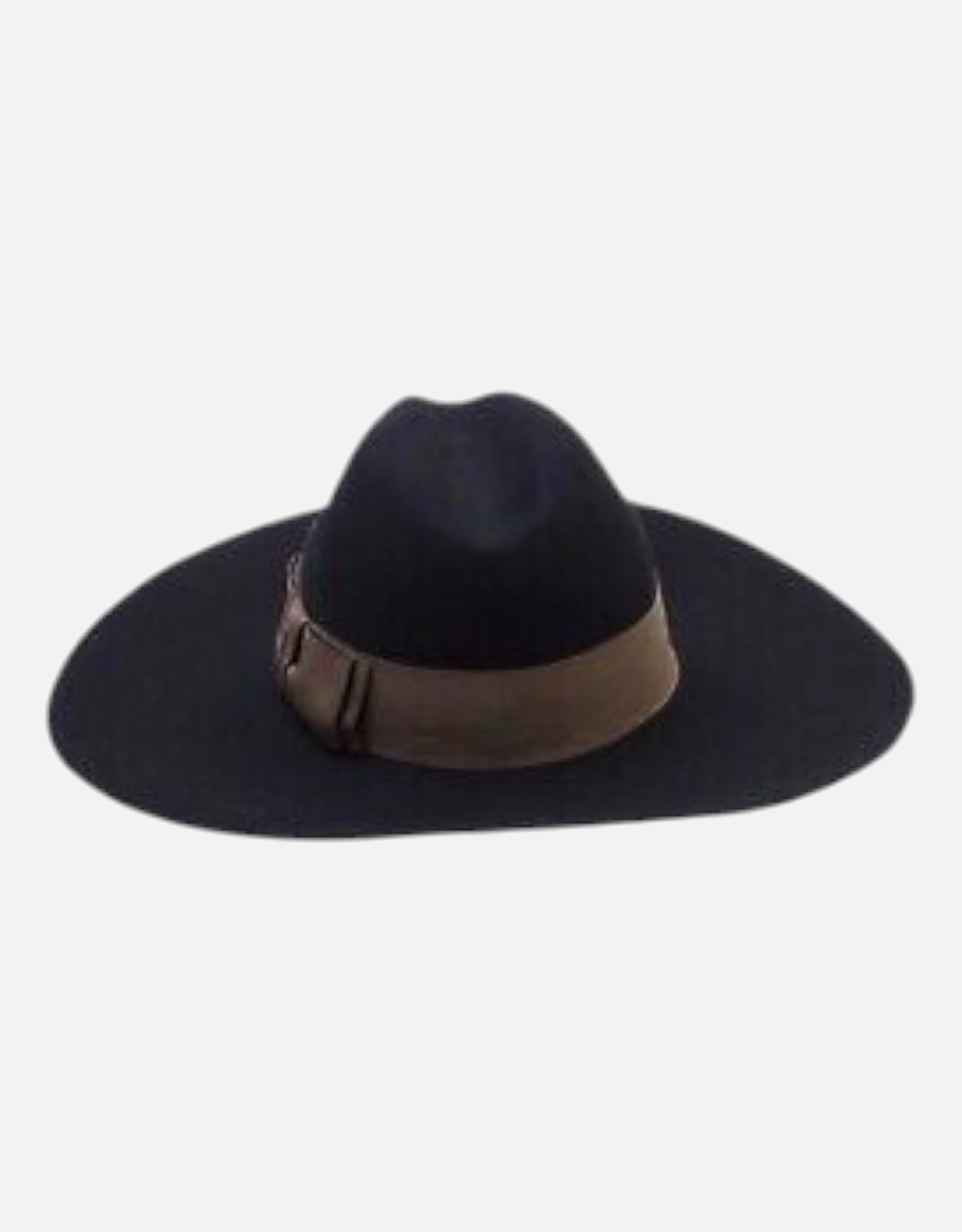 Womens Hat Chicchet Cappello Cap Black Summer Wool Wide BRIM Hats New