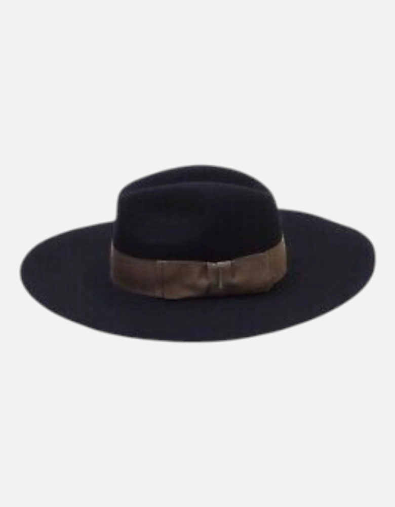 Womens Hat Chicchet Cappello Cap Black Summer Wool Wide BRIM Hats New