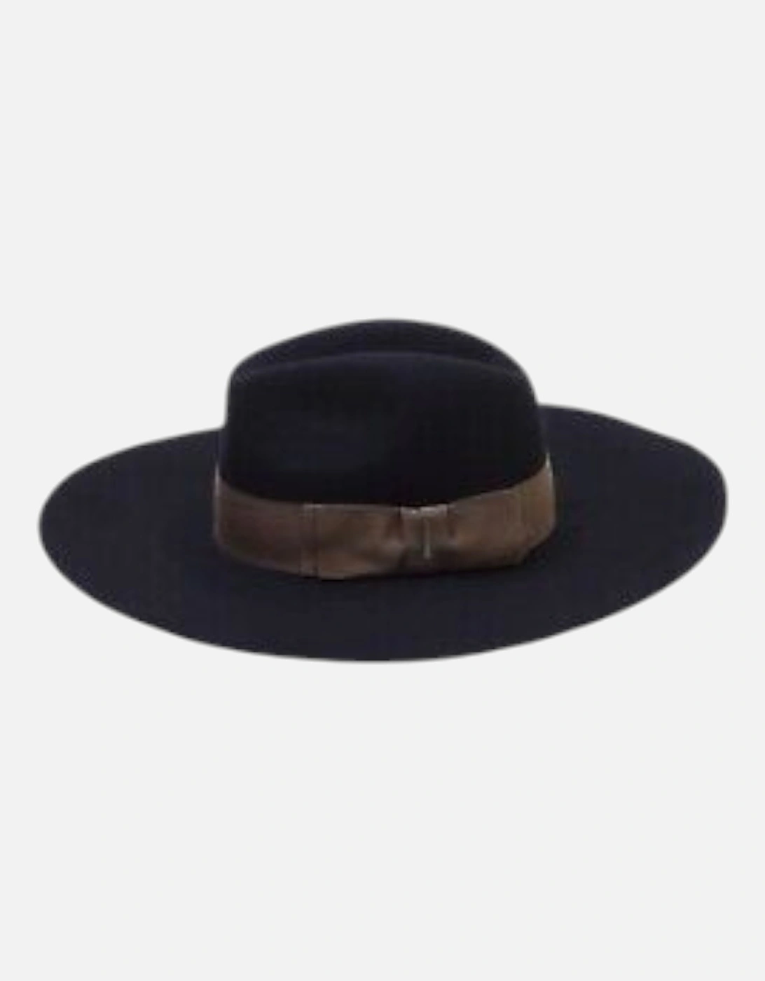 Womens Hat Chicchet Cappello Cap Black Summer Wool Wide BRIM Hats New