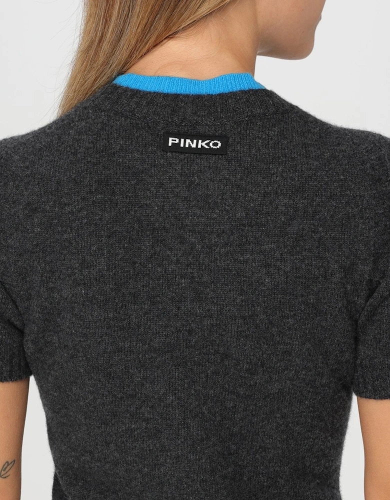 Cashmere Short Sleeve Crew Neck Sweater