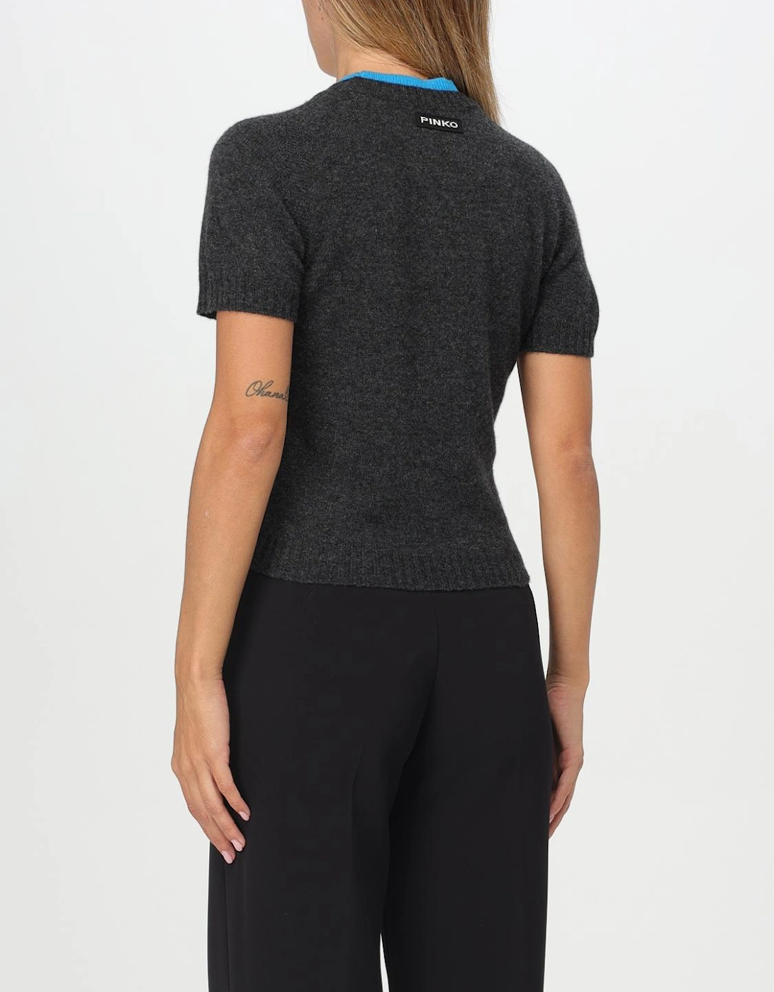 Cashmere Short Sleeve Crew Neck Sweater