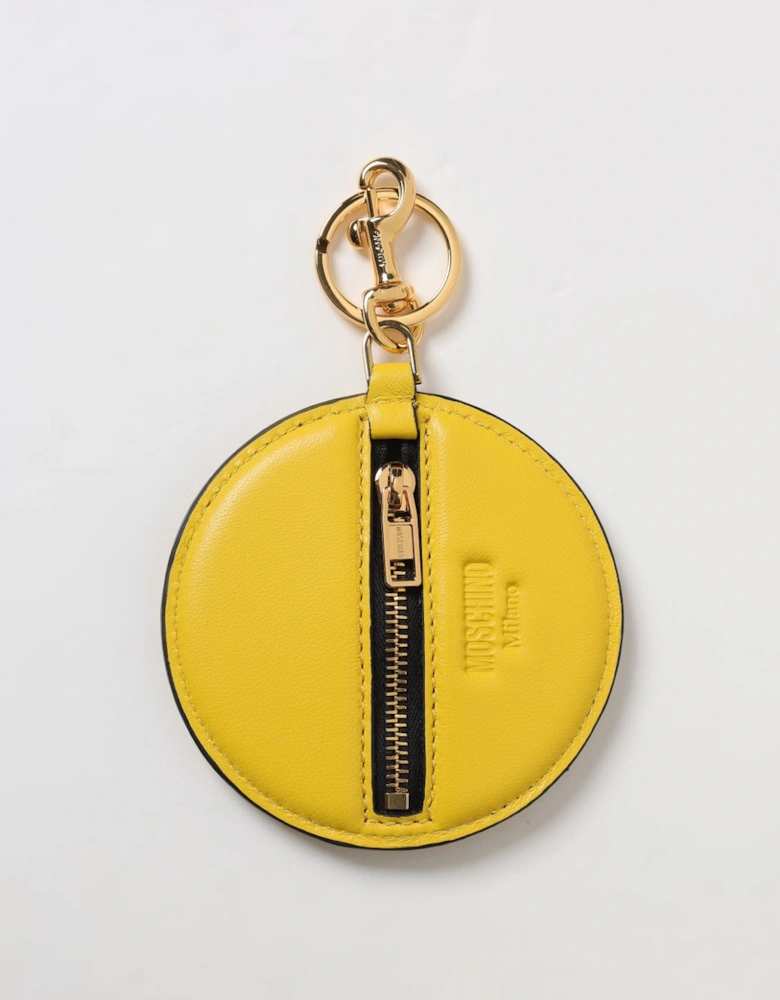 Smiley Face Leather Keychain