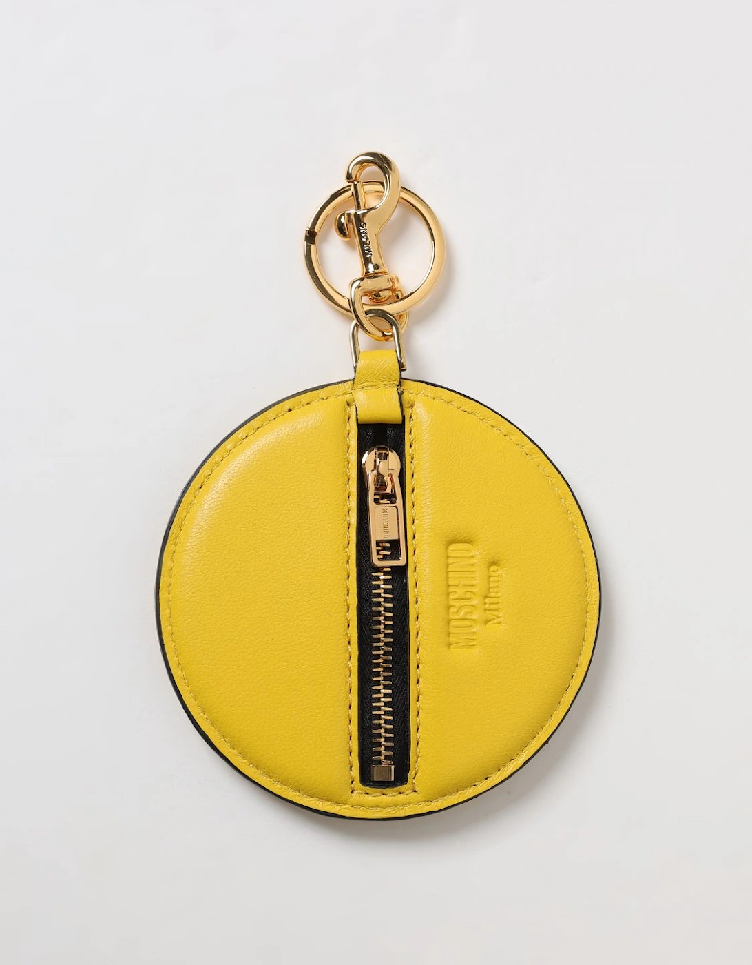 Smiley Face Leather Keychain