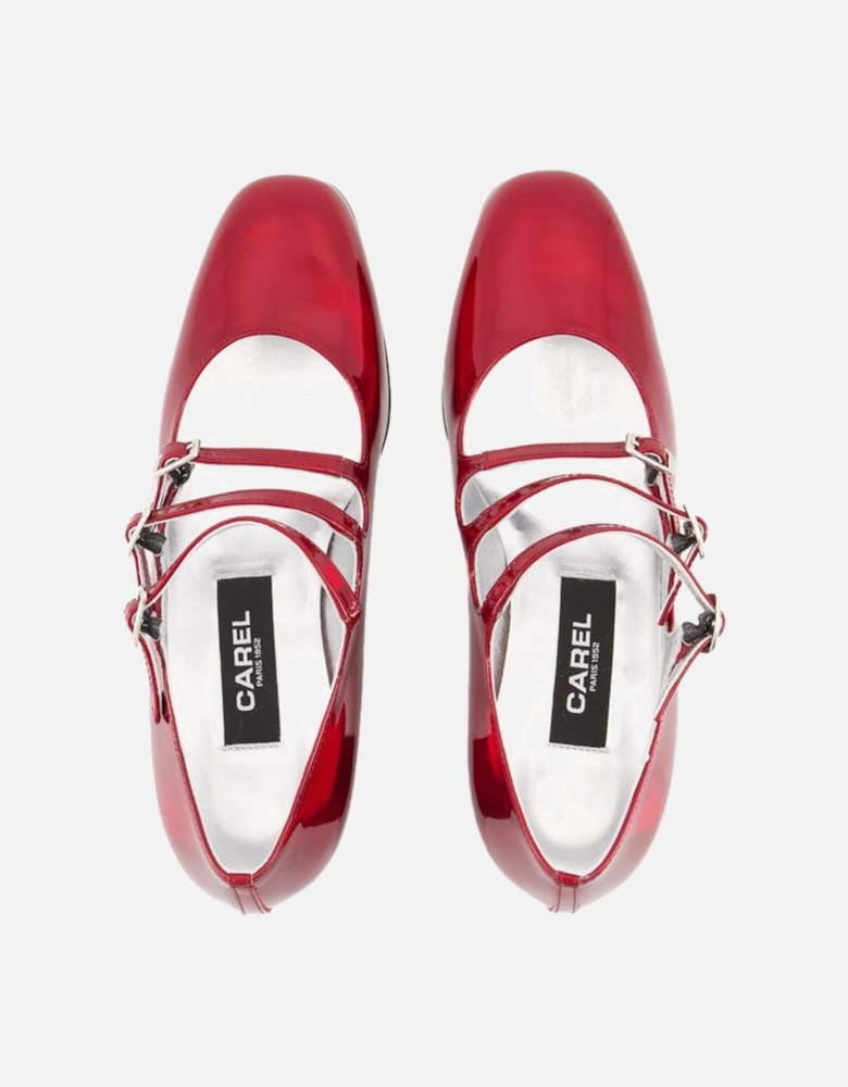 Patent Leather Mary Janes with Triple Buckles