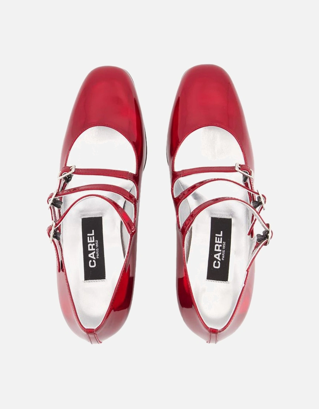 Patent Leather Mary Janes with Triple Buckles
