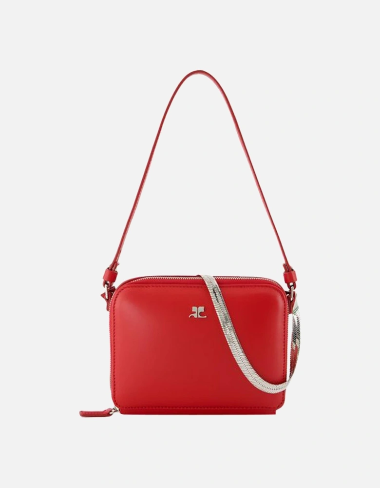 Chain Strap Leather Crossbody Bag