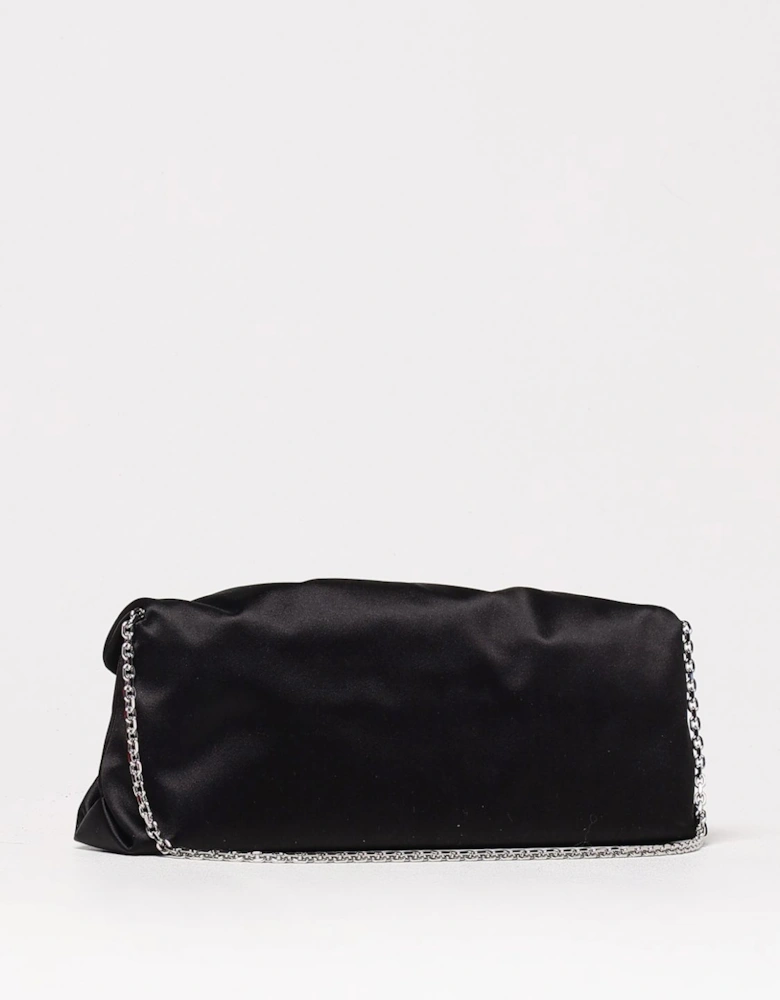 Crystal Embellished Satin Clutch