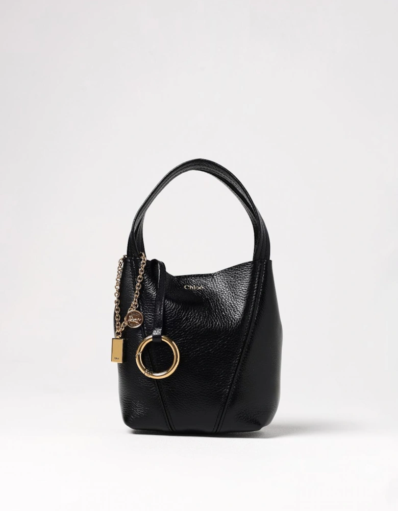 Woody Small Leather TopHandle Bag