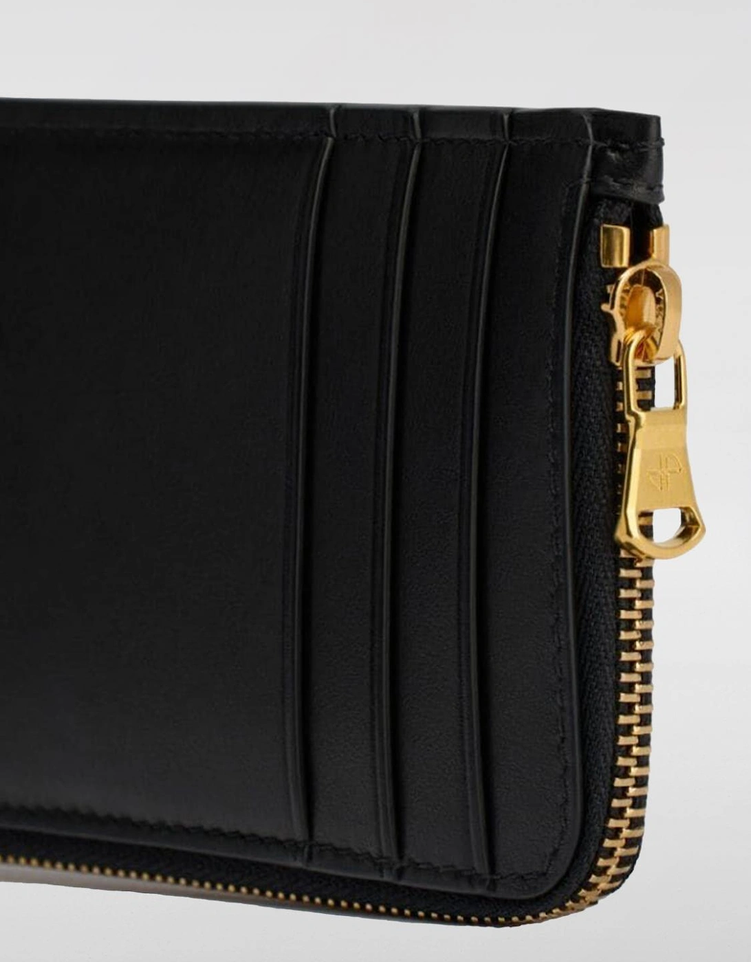 Leather ZipAround Wallet Geometric Design