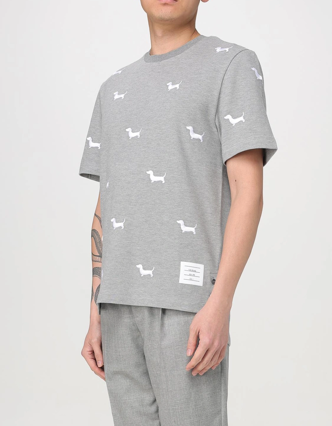 Dachshund Print Short Sleeve Tee