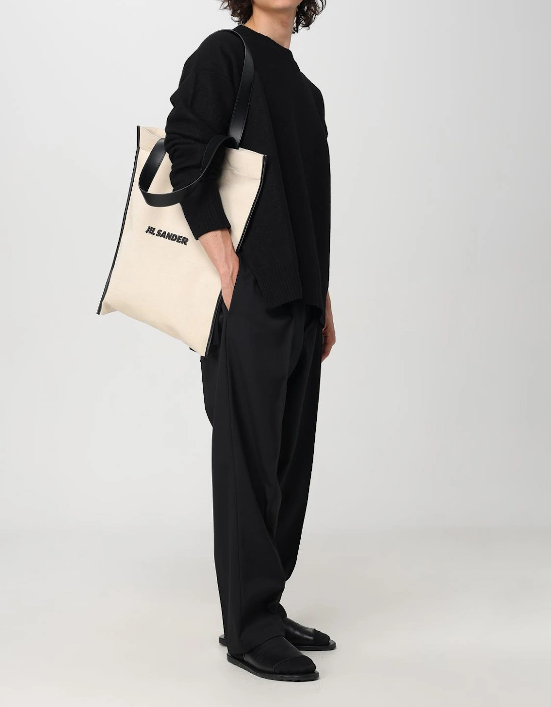 Canvas Tote Bag with Leather Handles, 5 of 4