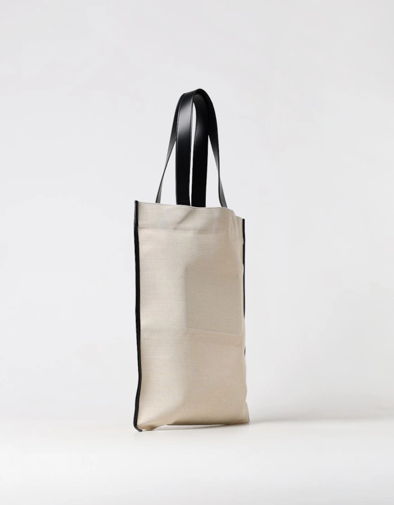 Canvas Tote Bag with Leather Handles