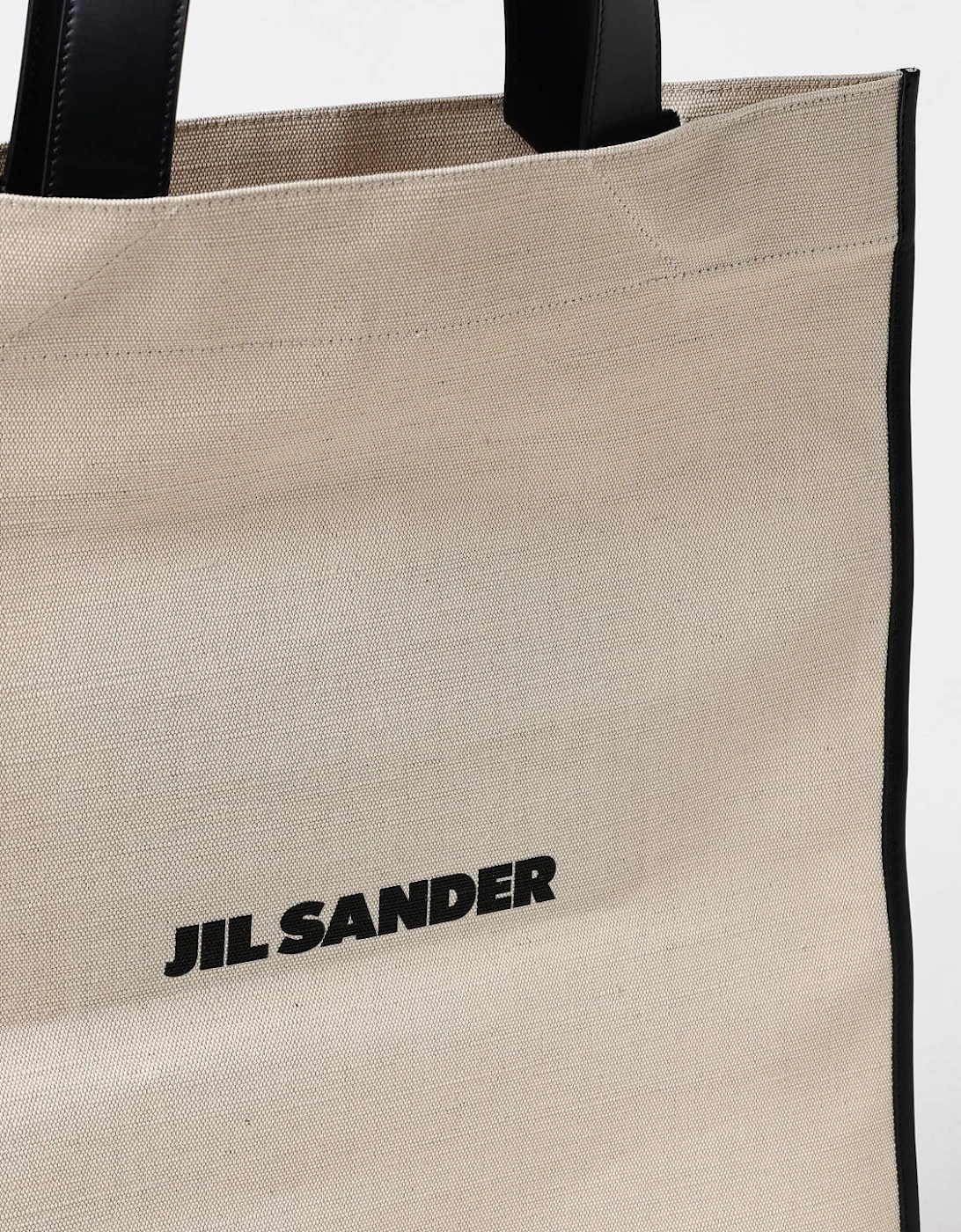 Canvas Tote Bag with Leather Handles