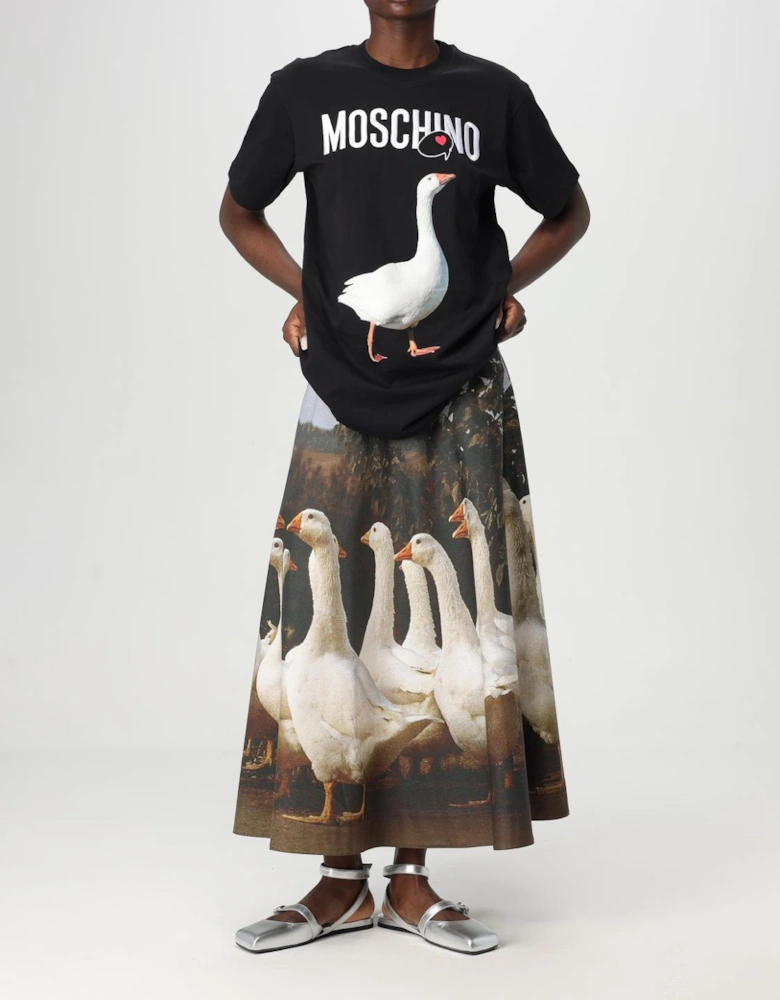 Goose Print TShirt Graphic Tee