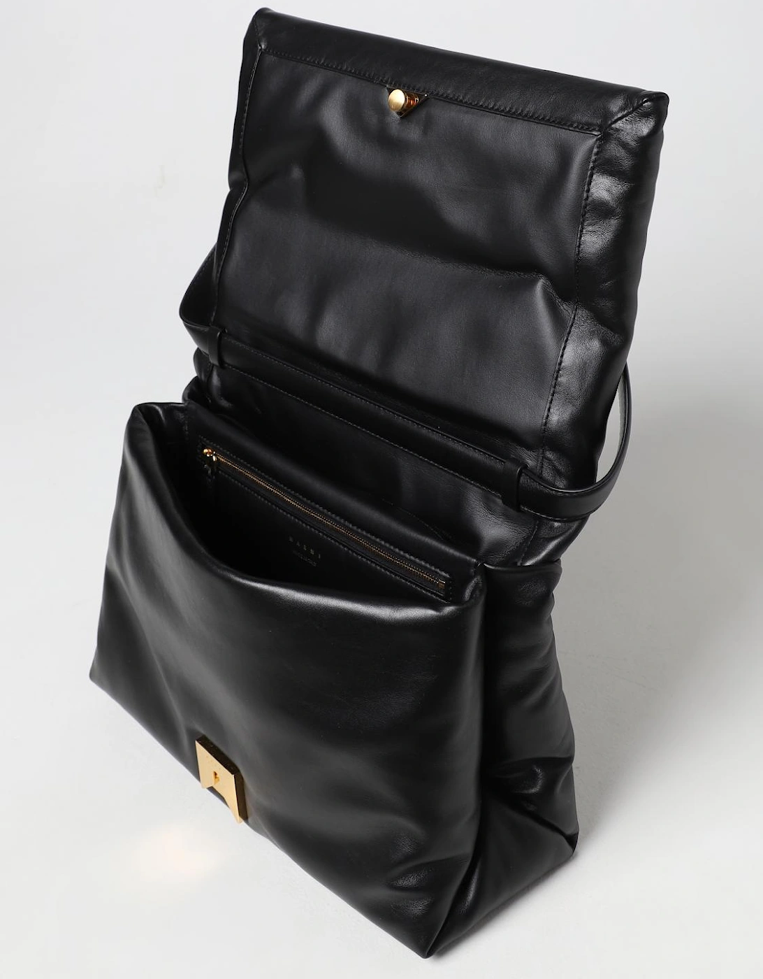 Padded Leather Shoulder Bag