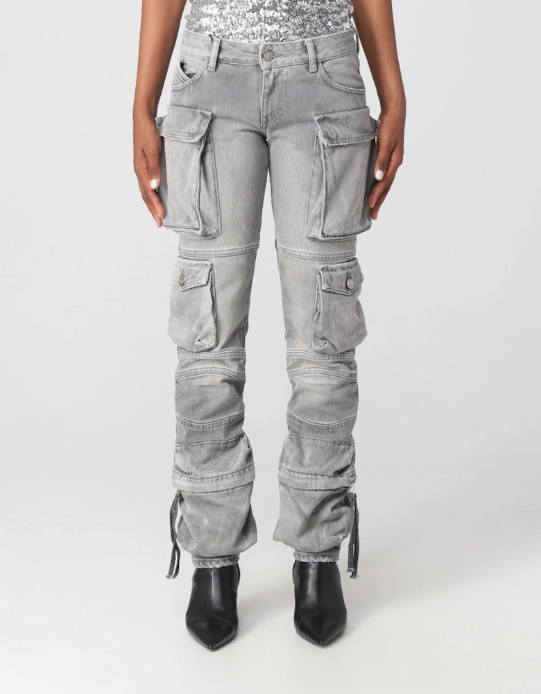 Cargo Jeans with Drawstring Cuffs