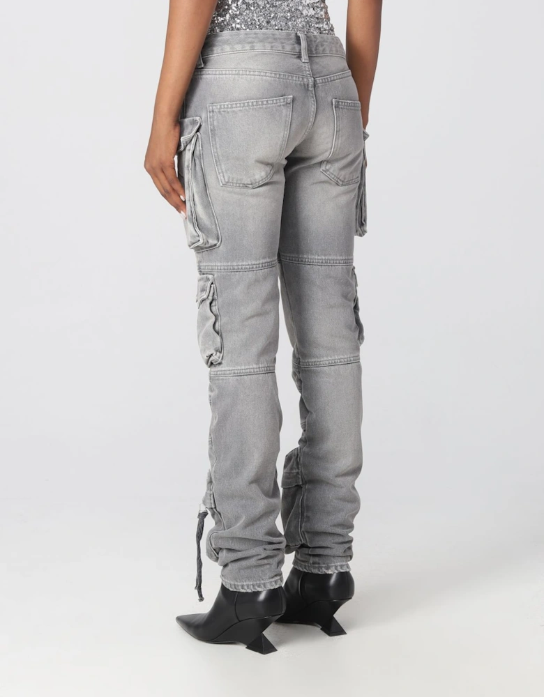 Cargo Jeans with Drawstring Cuffs