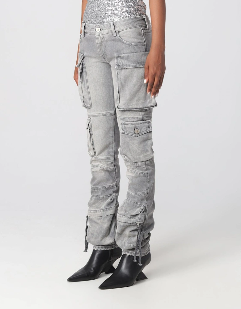Cargo Jeans with Drawstring Cuffs