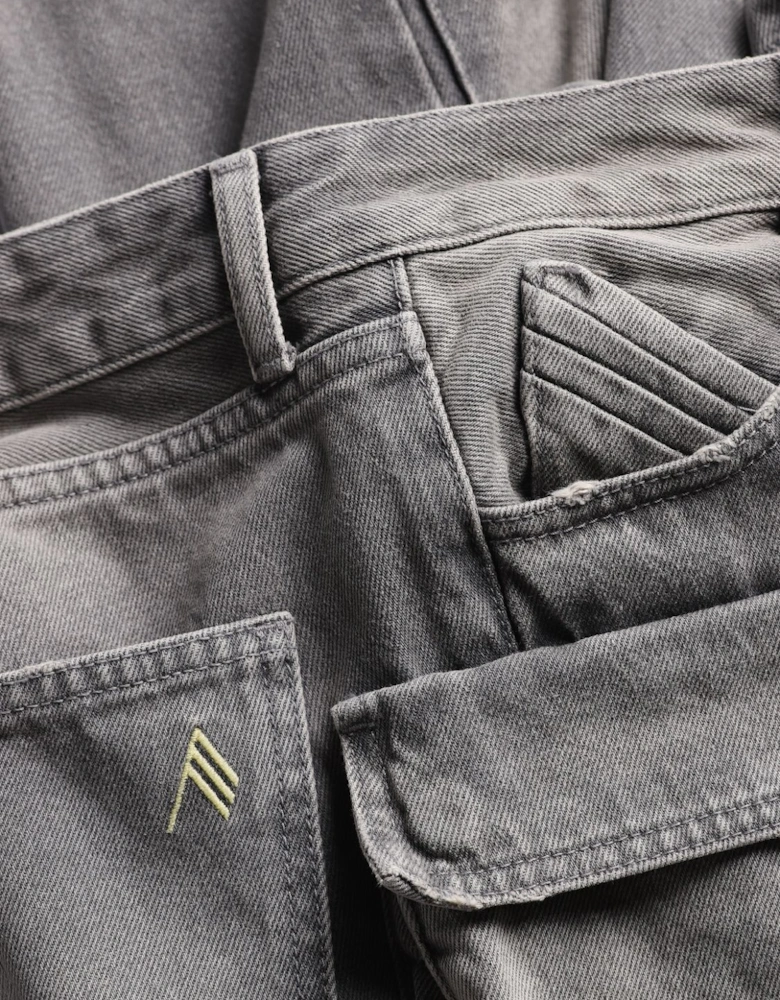 Cargo Jeans with Drawstring Cuffs