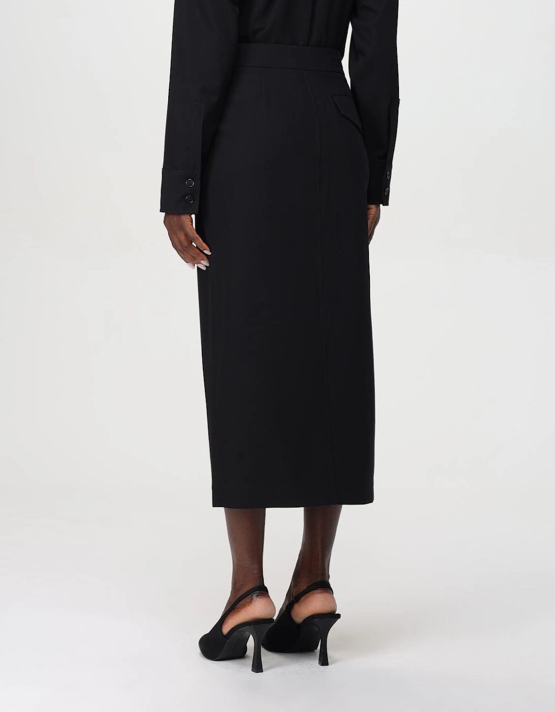 Midi Aline Skirt Button Closure