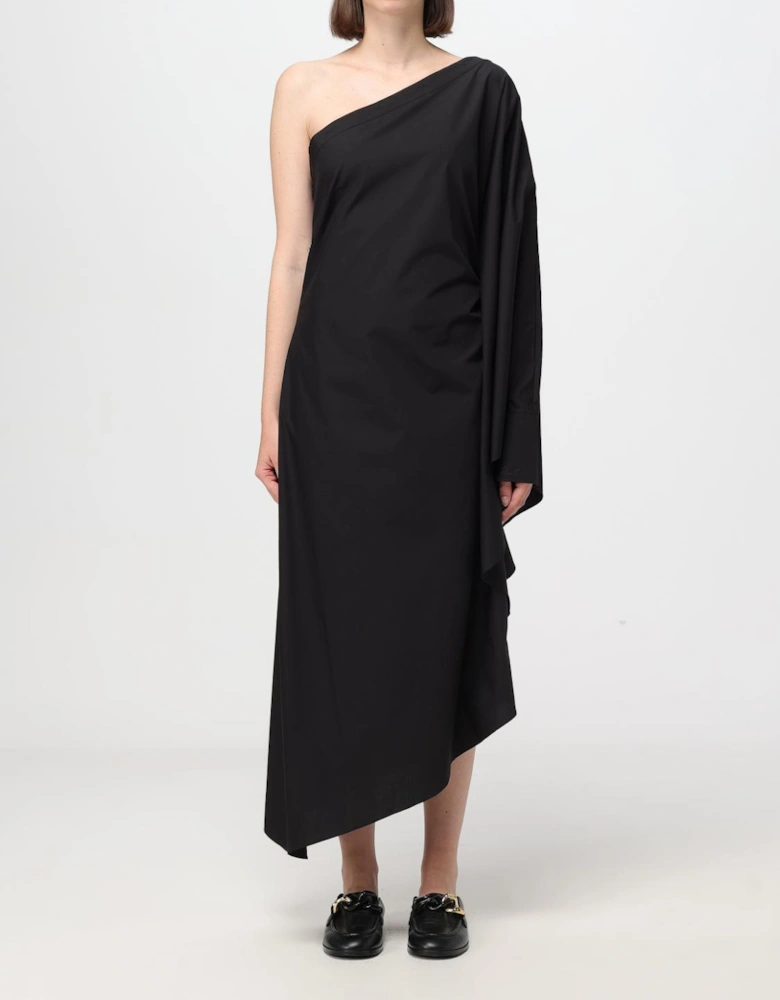 OneShoulder Asymmetrical Midi Dress