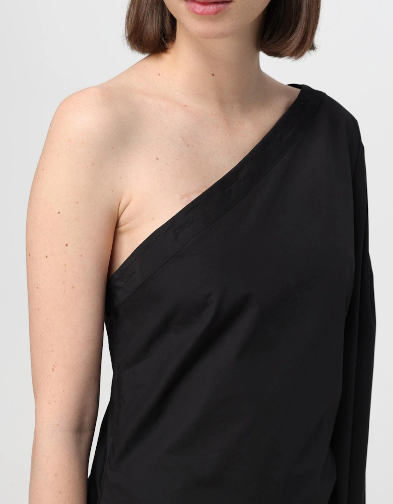 OneShoulder Asymmetrical Midi Dress