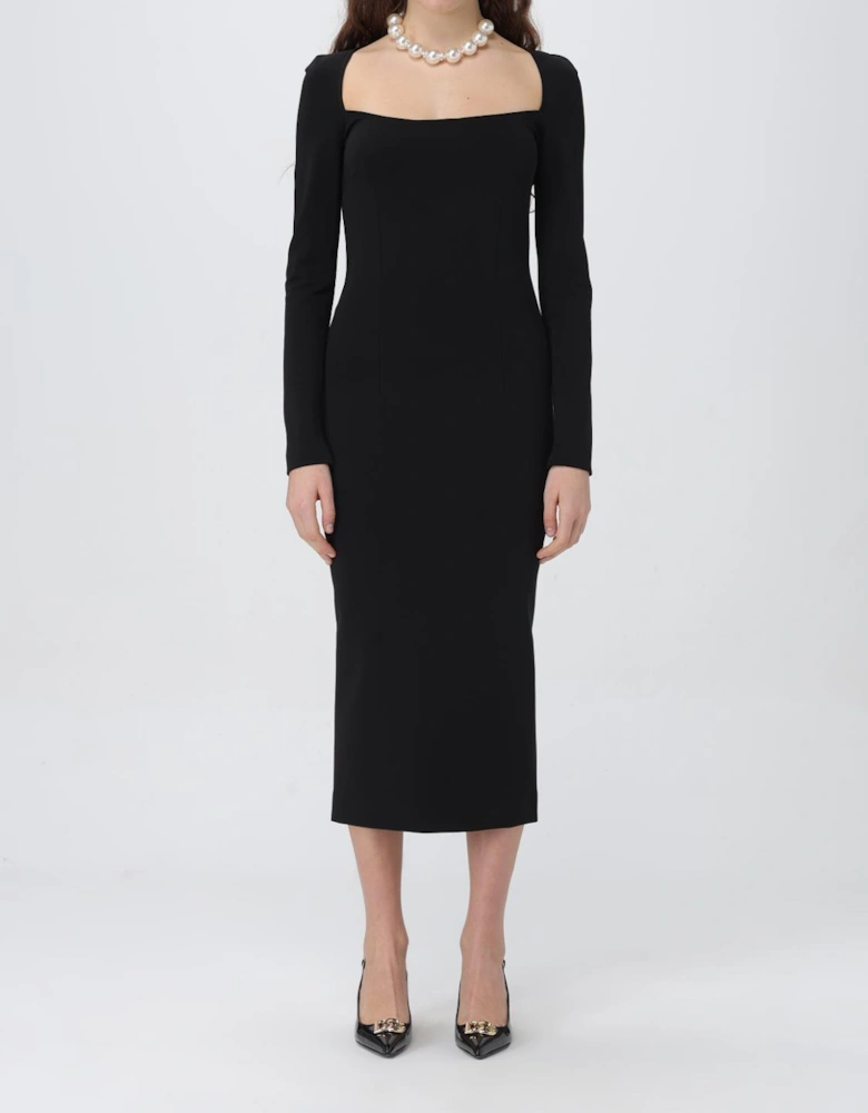Midi Square Neck Bodycon Dress
