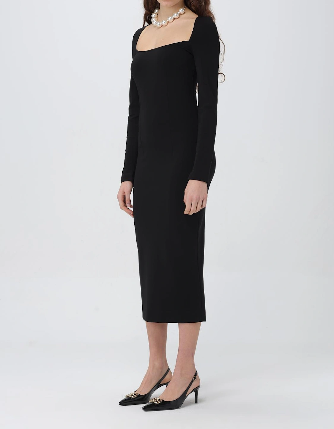 Midi Square Neck Bodycon Dress