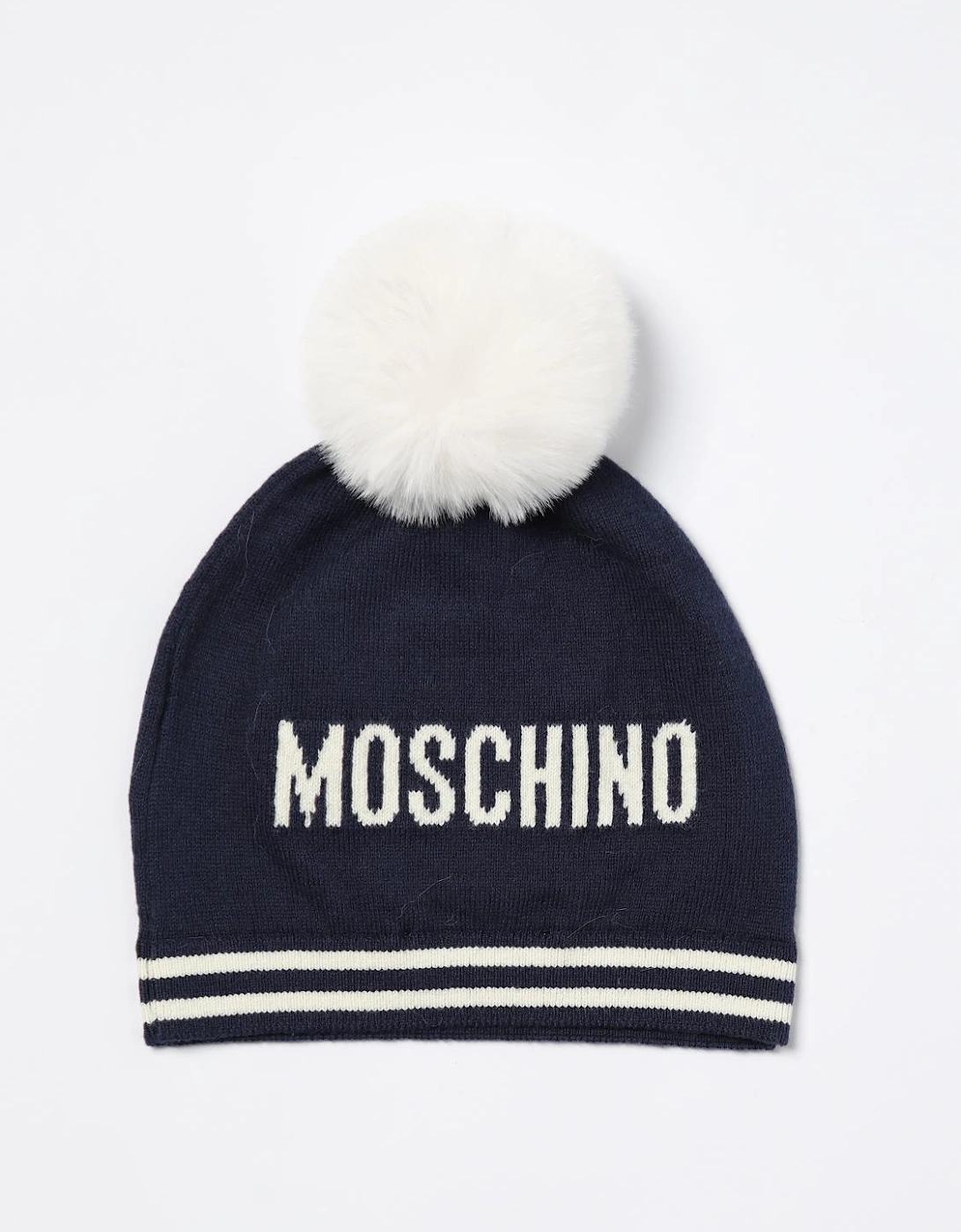 Teddy Bear Pom Pom Beanie Knit Hat