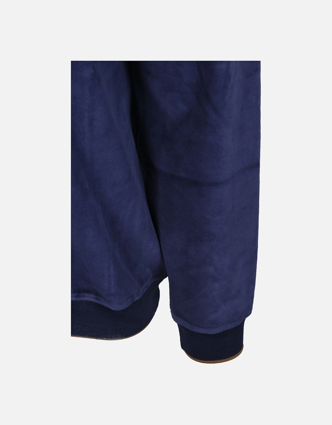 Half Zip Velour Sweatshirt Ink Blue