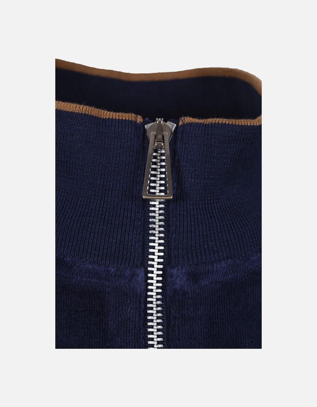 Half Zip Velour Sweatshirt Ink Blue