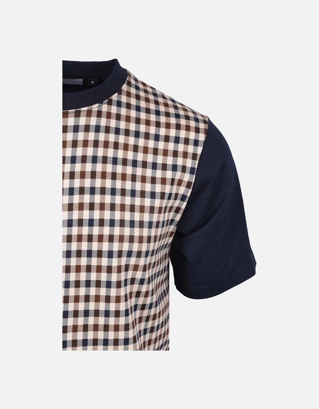 Side Club Check T-Shirt Navy