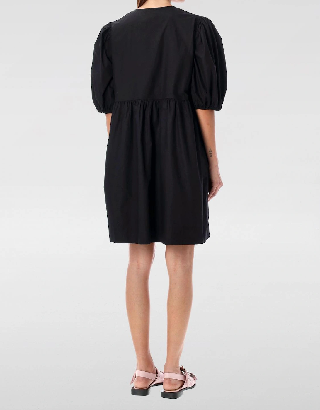 Mini Poplin Dress Bow Detail