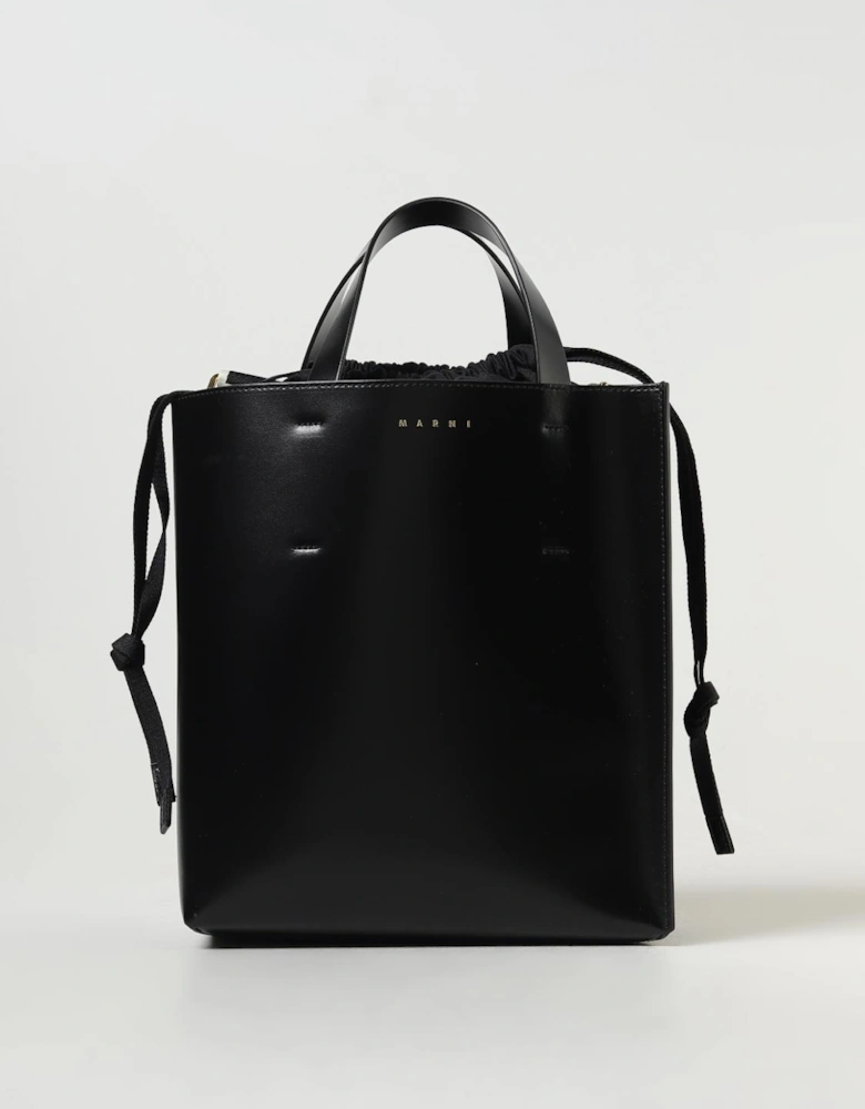 Leather Top Handle Tote Bag