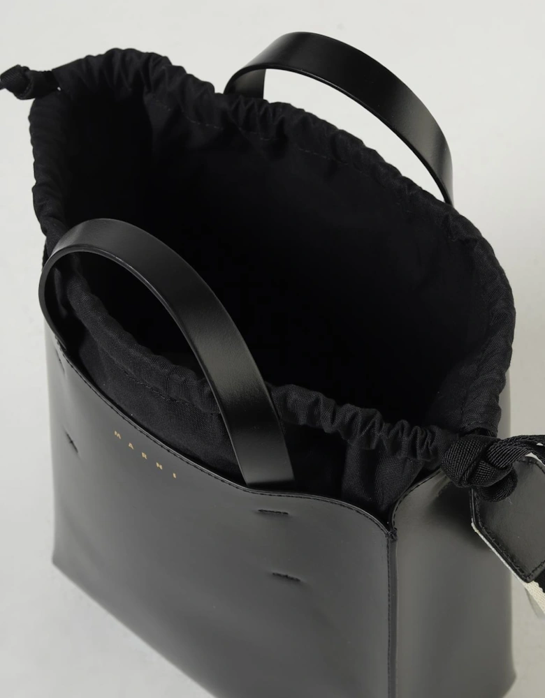 Leather Top Handle Tote Bag