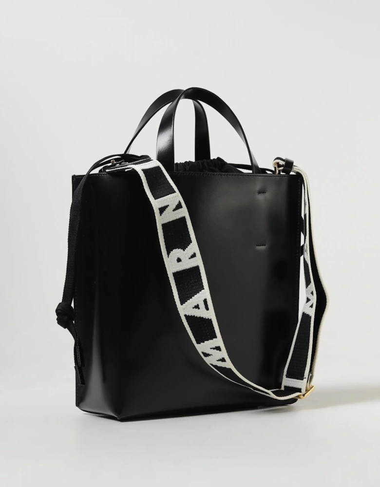 Leather Top Handle Tote Bag