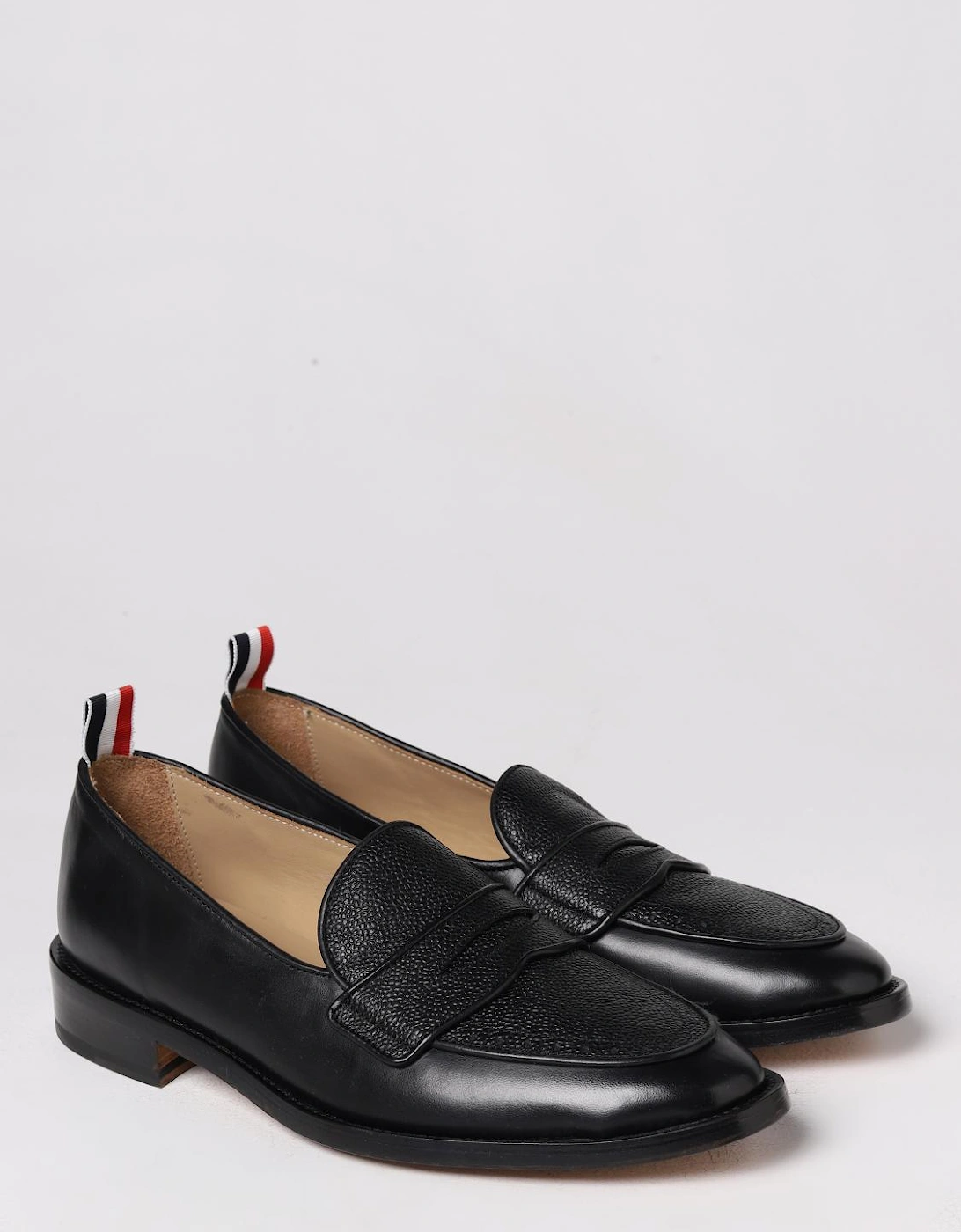 Pebble Grain Leather Loafers