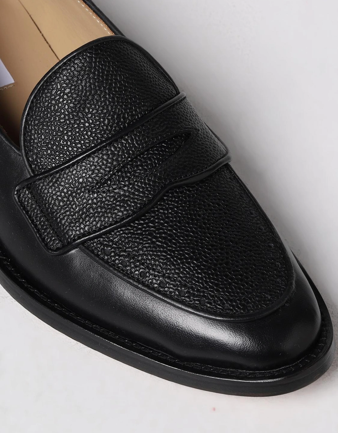 Pebble Grain Leather Loafers