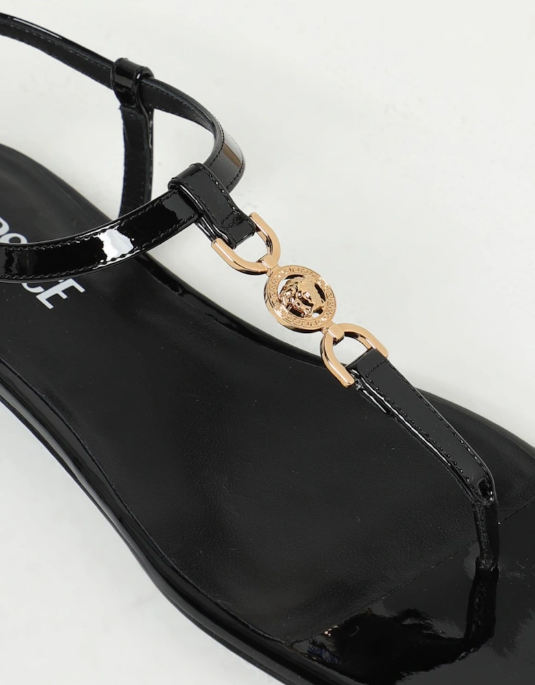 Flat Patent Leather Sandals