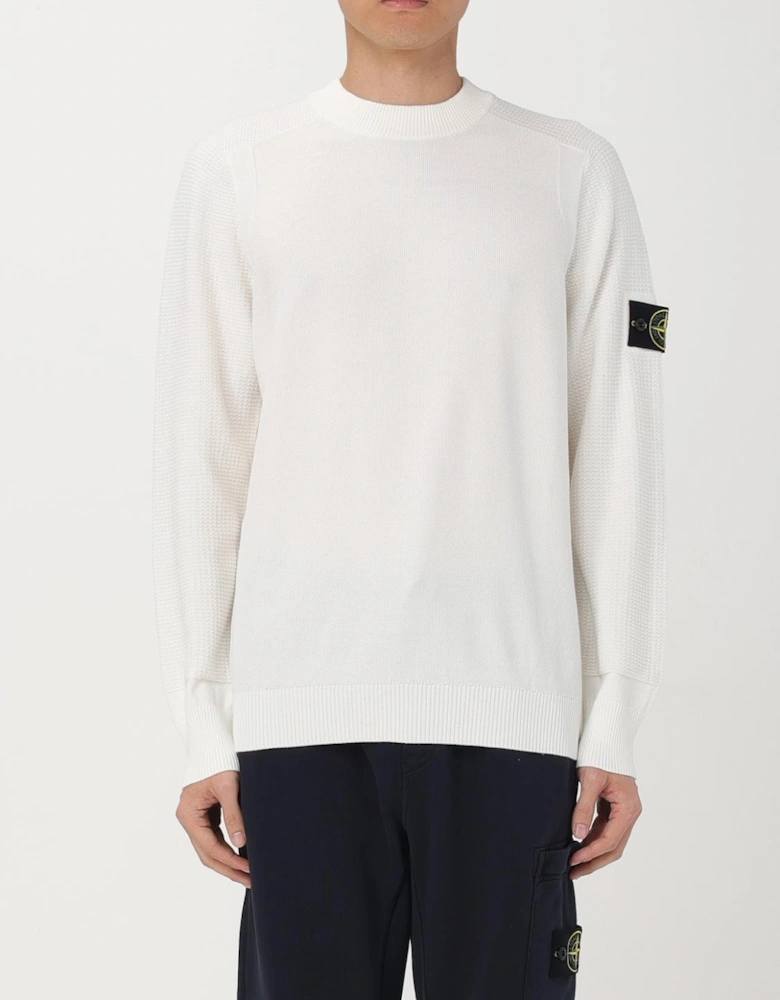 Crew Neck Sweater Knitwear Patch