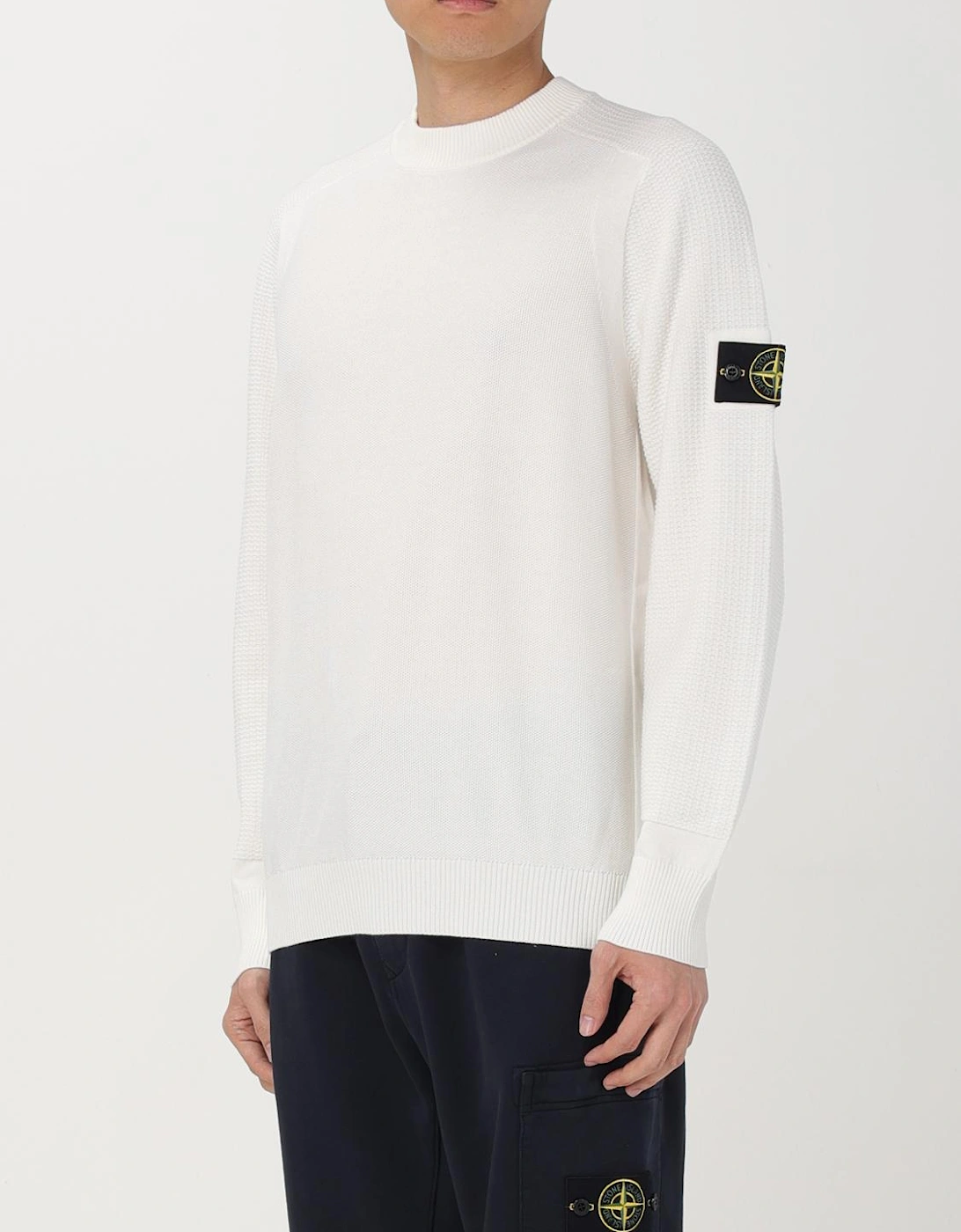 Crew Neck Sweater Knitwear Patch