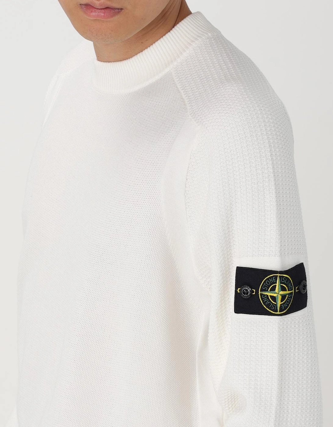 Crew Neck Sweater Knitwear Patch