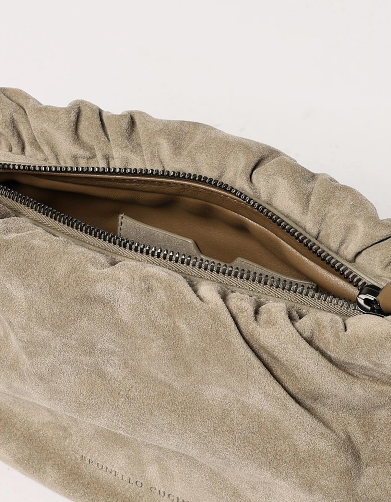 Suede Clutch Bag