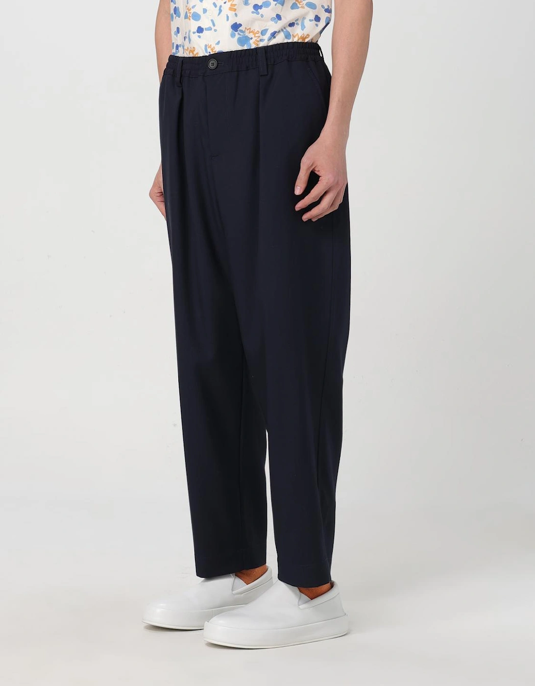 Woven Trousers Elastic Waistband