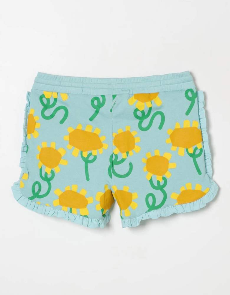 Kids Sunflower Print Shorts