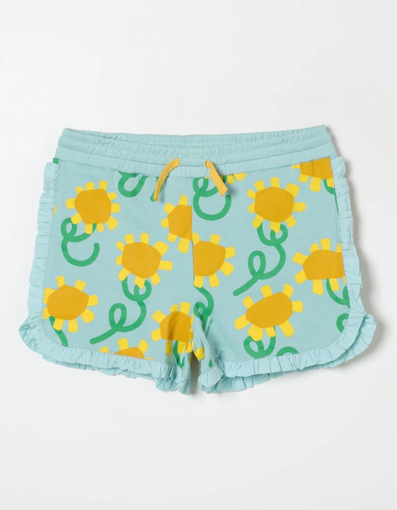 Kids Sunflower Print Shorts